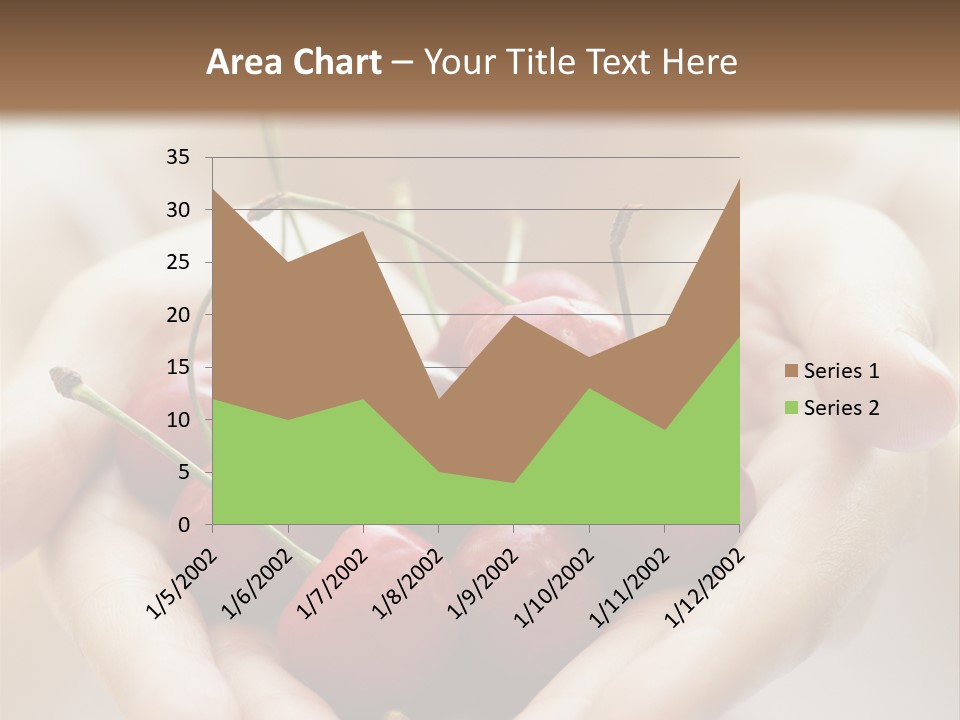 Girl With Cherries PowerPoint Template