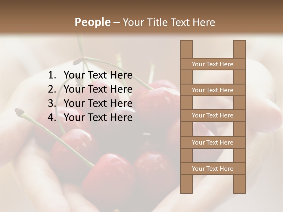 Girl With Cherries PowerPoint Template