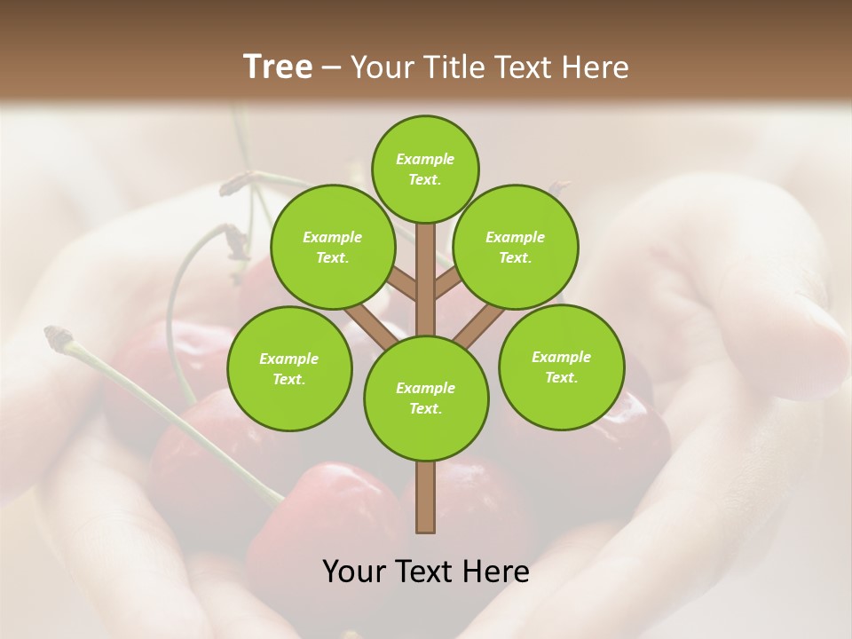 Girl With Cherries PowerPoint Template