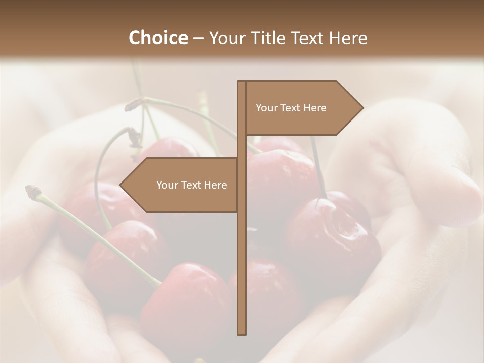 Girl With Cherries PowerPoint Template
