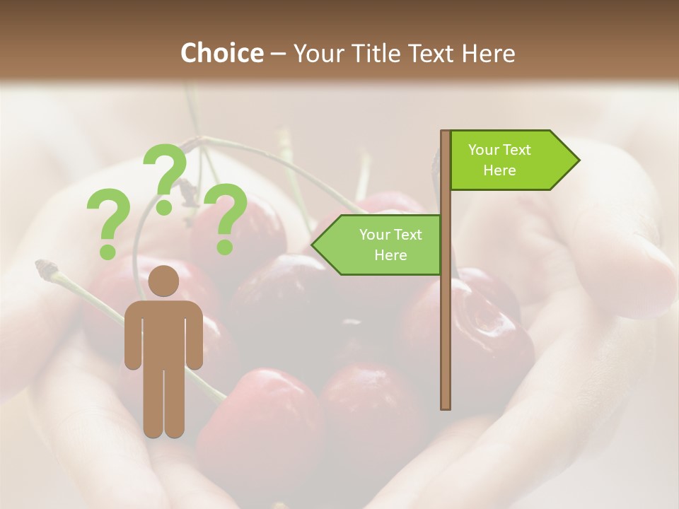 Girl With Cherries PowerPoint Template