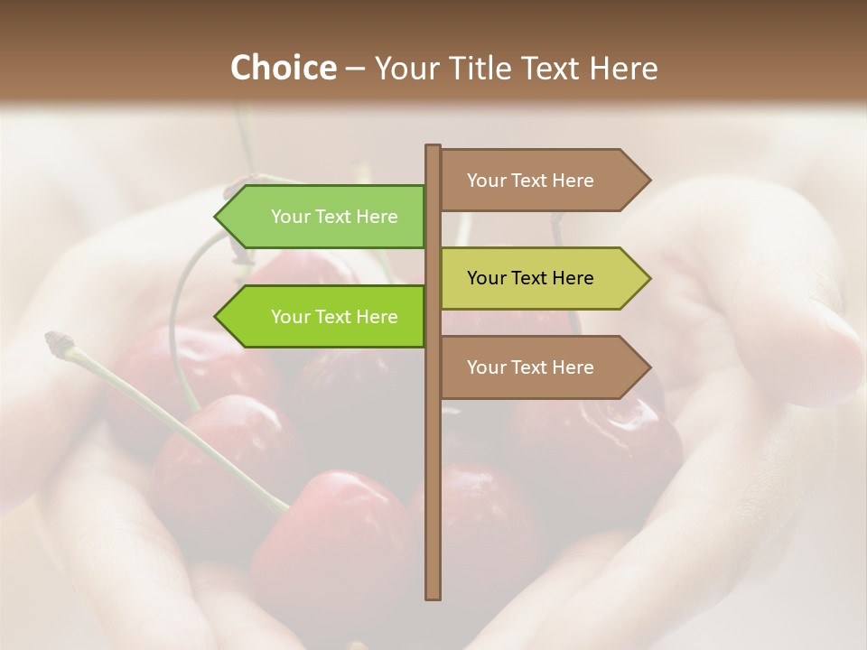 Girl With Cherries PowerPoint Template