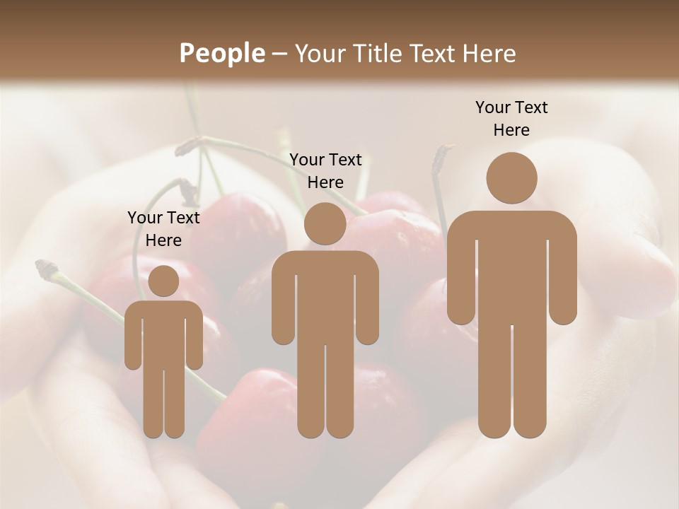 Girl With Cherries PowerPoint Template