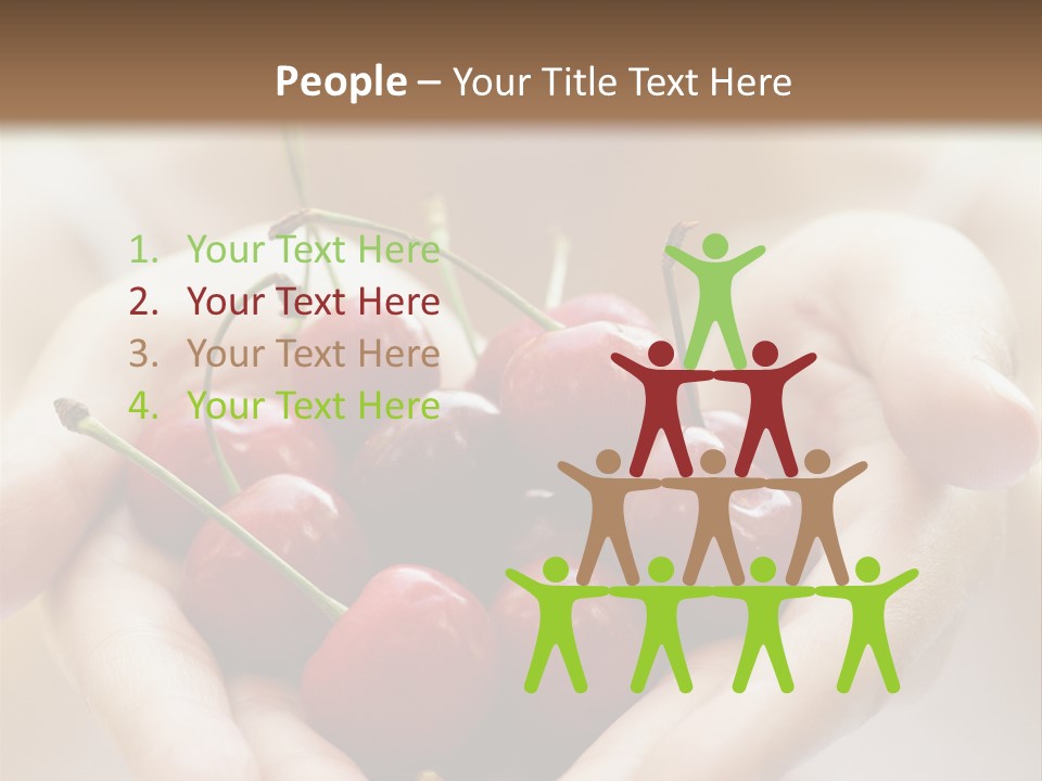 Girl With Cherries PowerPoint Template