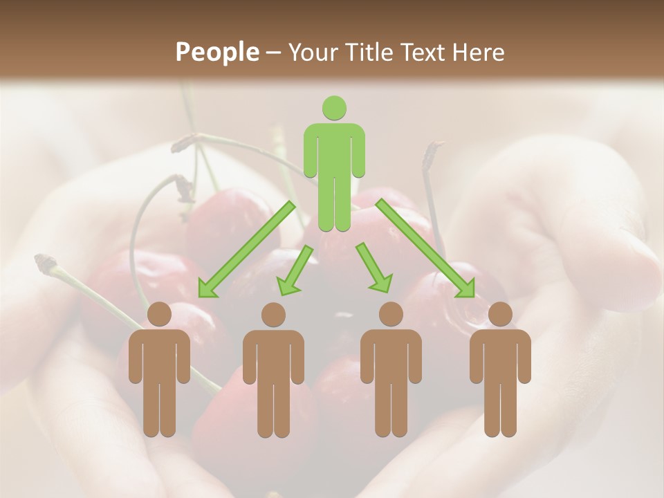 Girl With Cherries PowerPoint Template