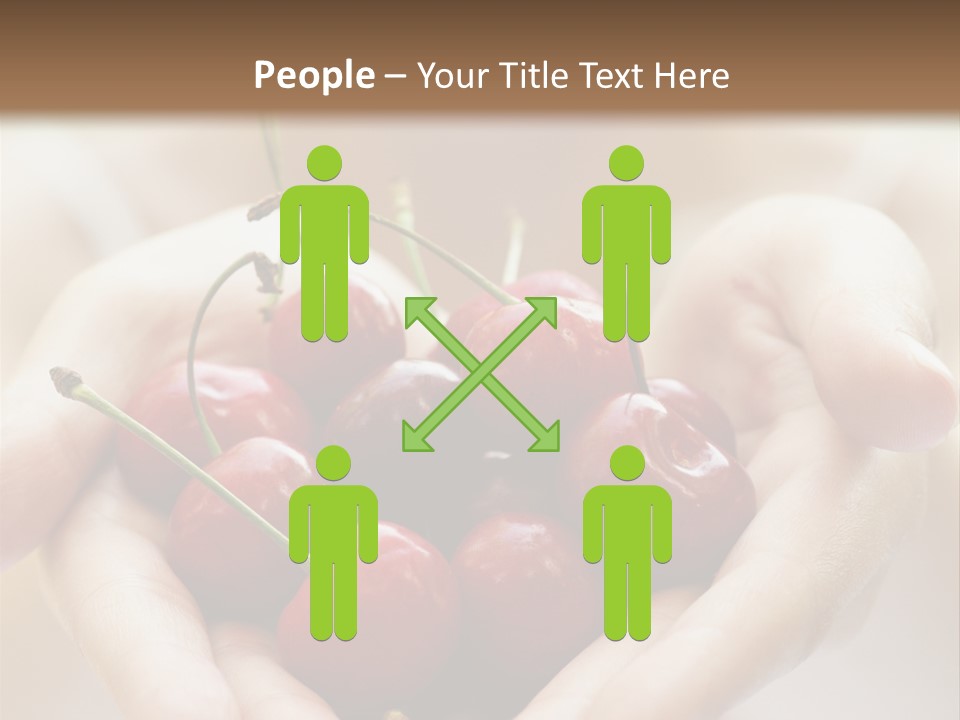 Girl With Cherries PowerPoint Template