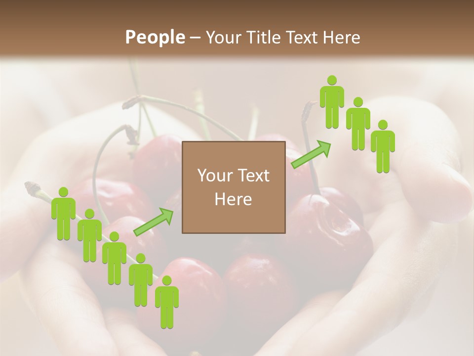 Girl With Cherries PowerPoint Template