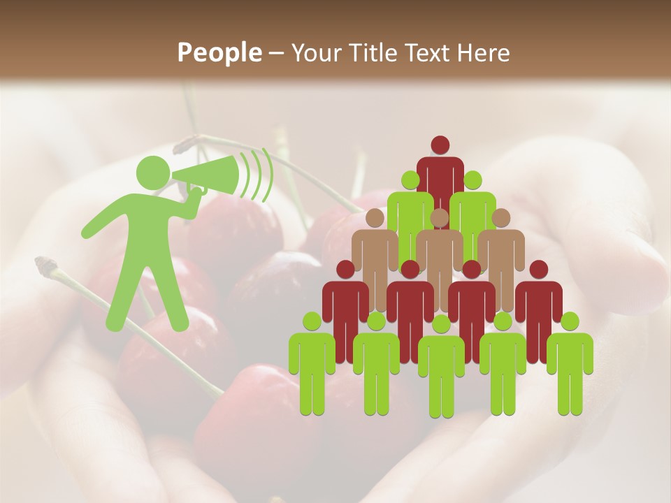 Girl With Cherries PowerPoint Template