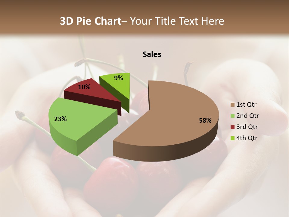 Girl With Cherries PowerPoint Template