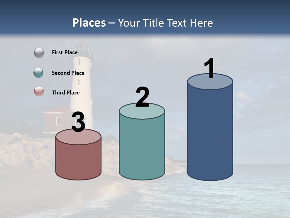 Lighthouse On The Shore PowerPoint Template