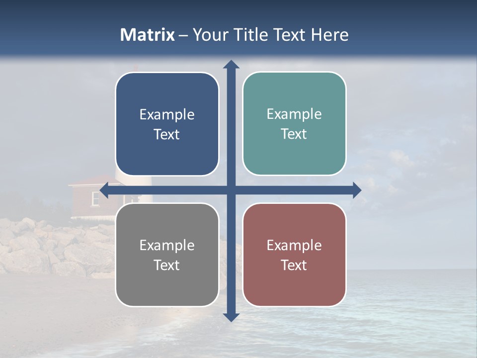 Lighthouse On The Shore PowerPoint Template