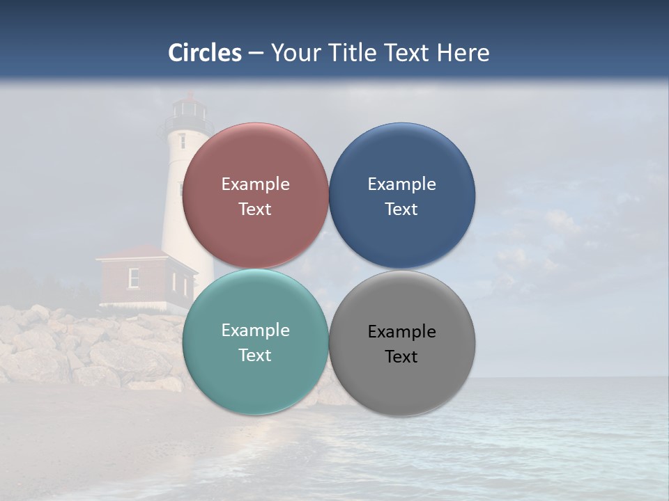 Lighthouse On The Shore PowerPoint Template