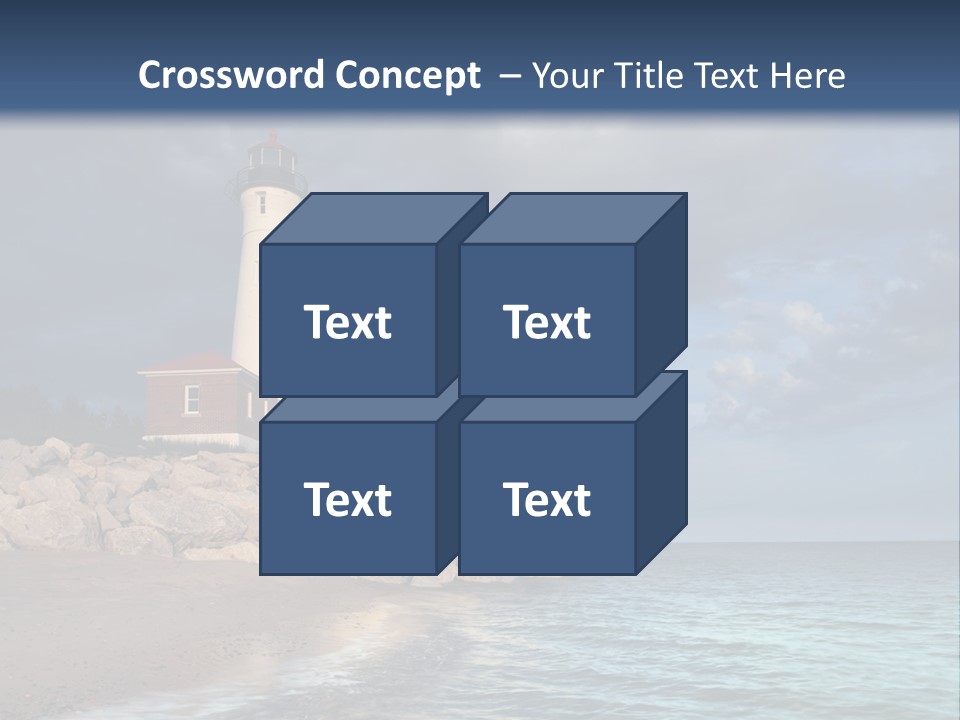 Lighthouse On The Shore PowerPoint Template