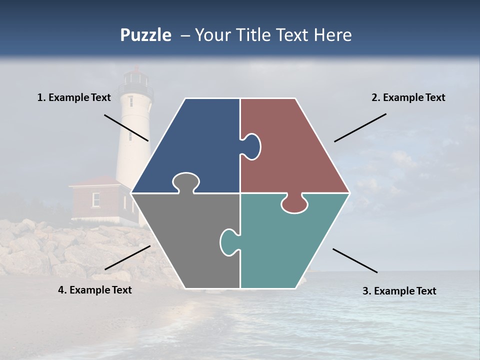 Lighthouse On The Shore PowerPoint Template