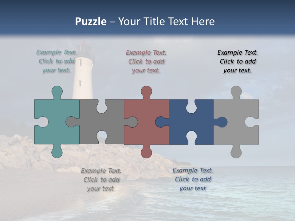 Lighthouse On The Shore PowerPoint Template