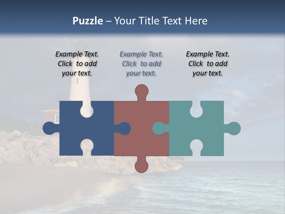 Lighthouse On The Shore PowerPoint Template