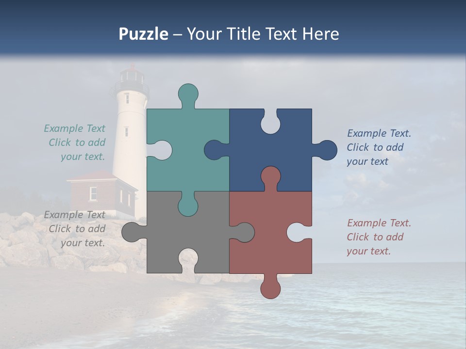 Lighthouse On The Shore PowerPoint Template