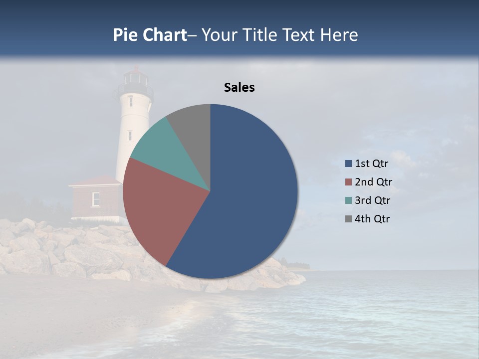 Lighthouse On The Shore PowerPoint Template