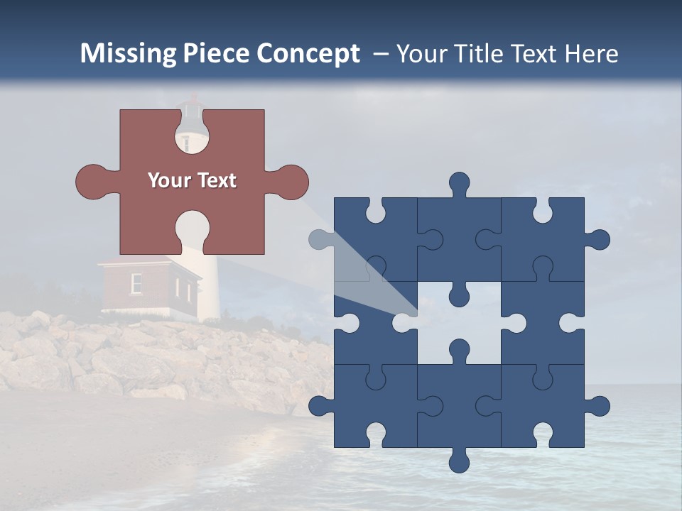 Lighthouse On The Shore PowerPoint Template