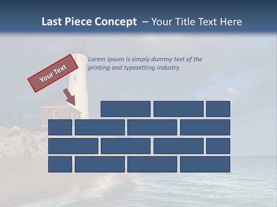 Lighthouse On The Shore PowerPoint Template
