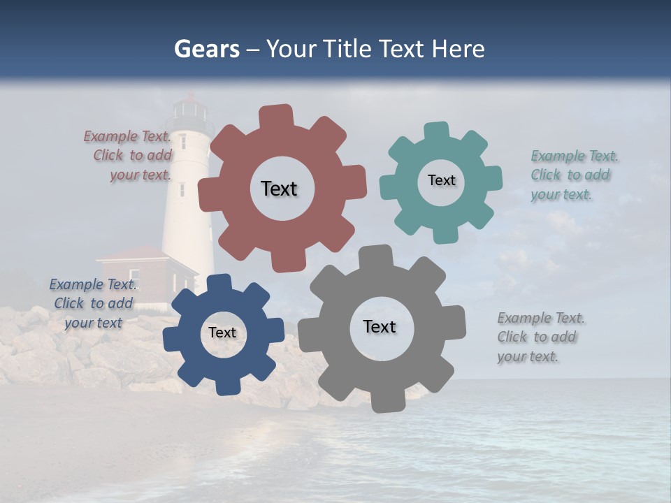 Lighthouse On The Shore PowerPoint Template