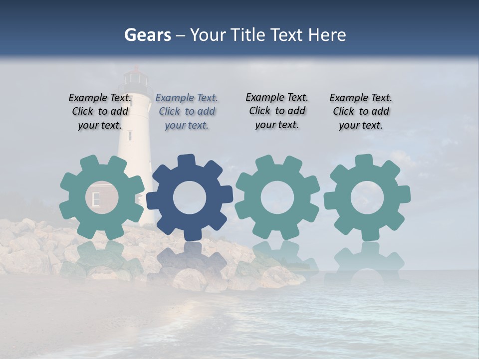 Lighthouse On The Shore PowerPoint Template