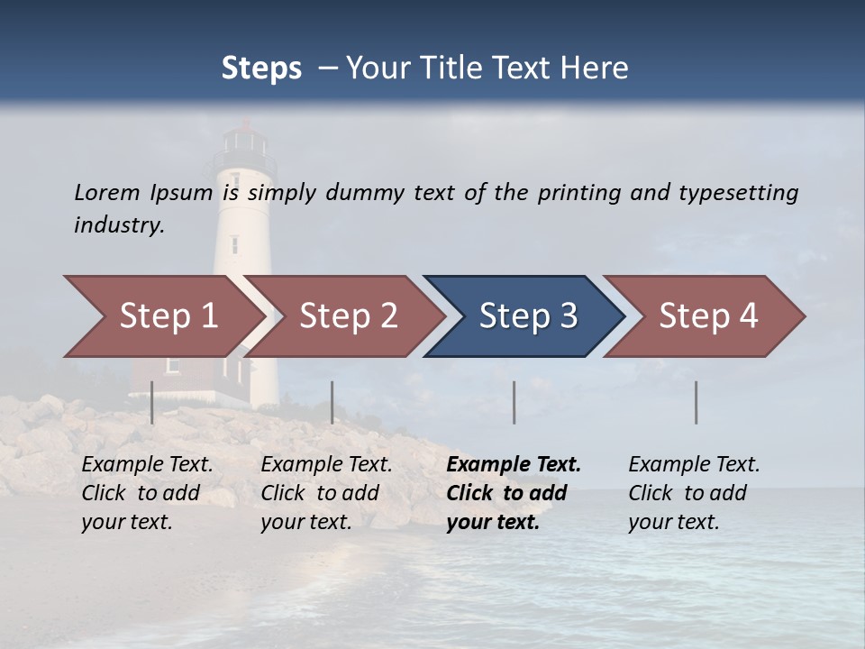Lighthouse On The Shore PowerPoint Template