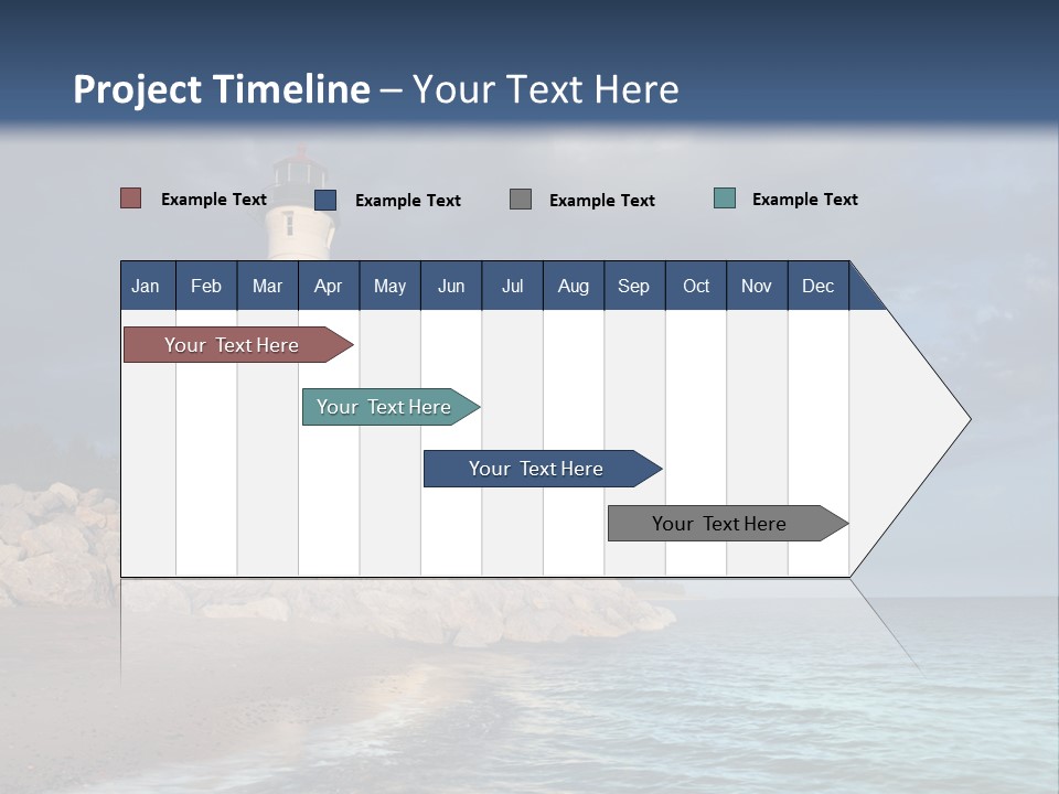 Lighthouse On The Shore PowerPoint Template