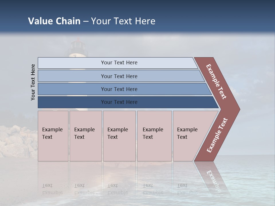 Lighthouse On The Shore PowerPoint Template