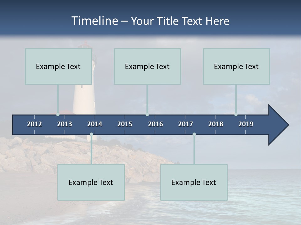 Lighthouse On The Shore PowerPoint Template