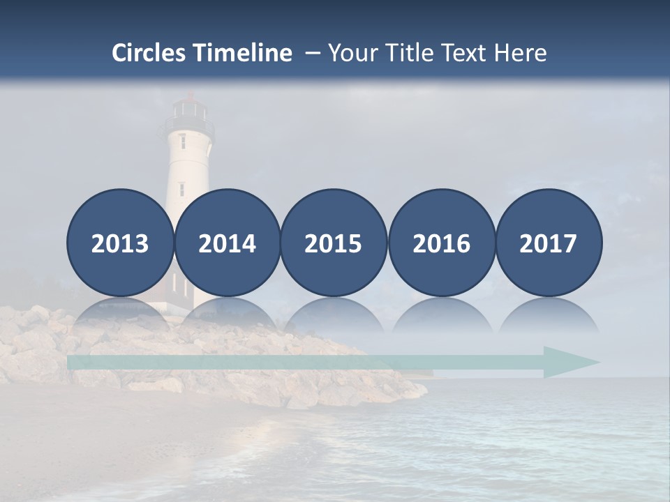 Lighthouse On The Shore PowerPoint Template
