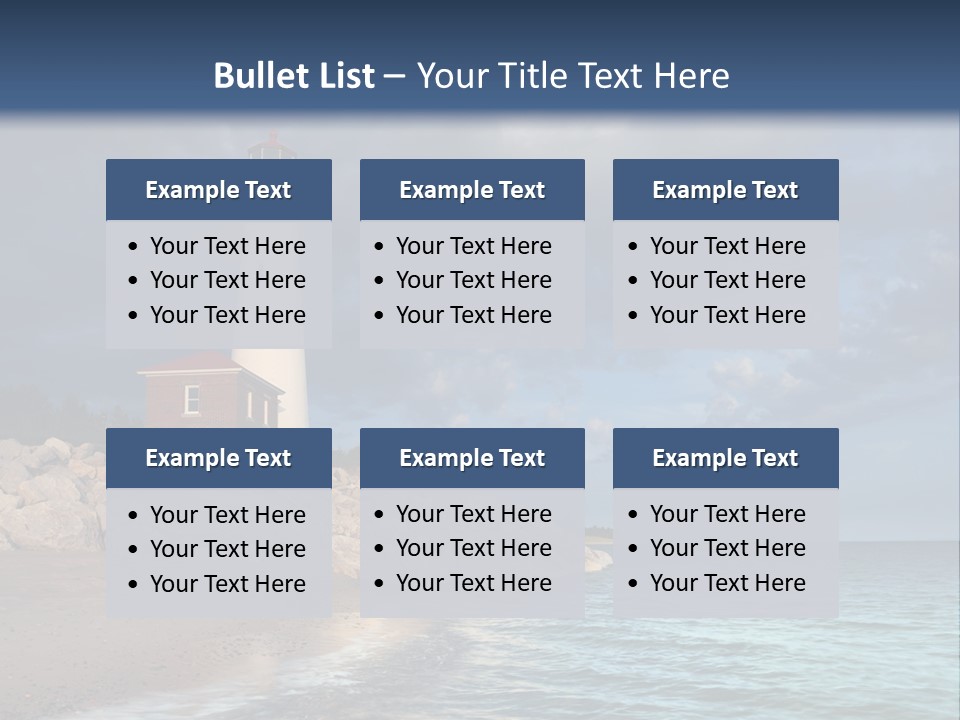 Lighthouse On The Shore PowerPoint Template