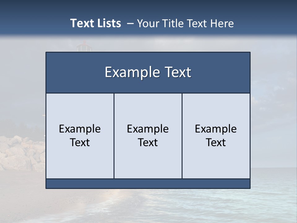 Lighthouse On The Shore PowerPoint Template