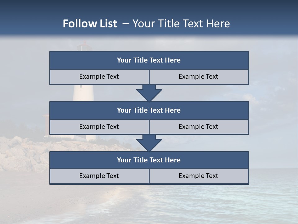 Lighthouse On The Shore PowerPoint Template