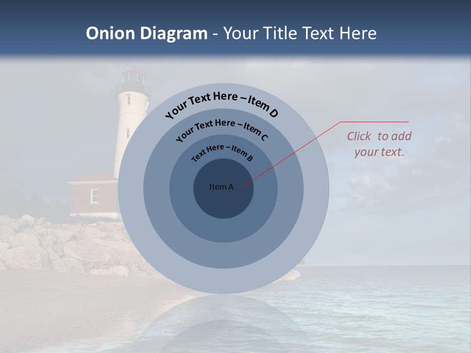 Lighthouse On The Shore PowerPoint Template