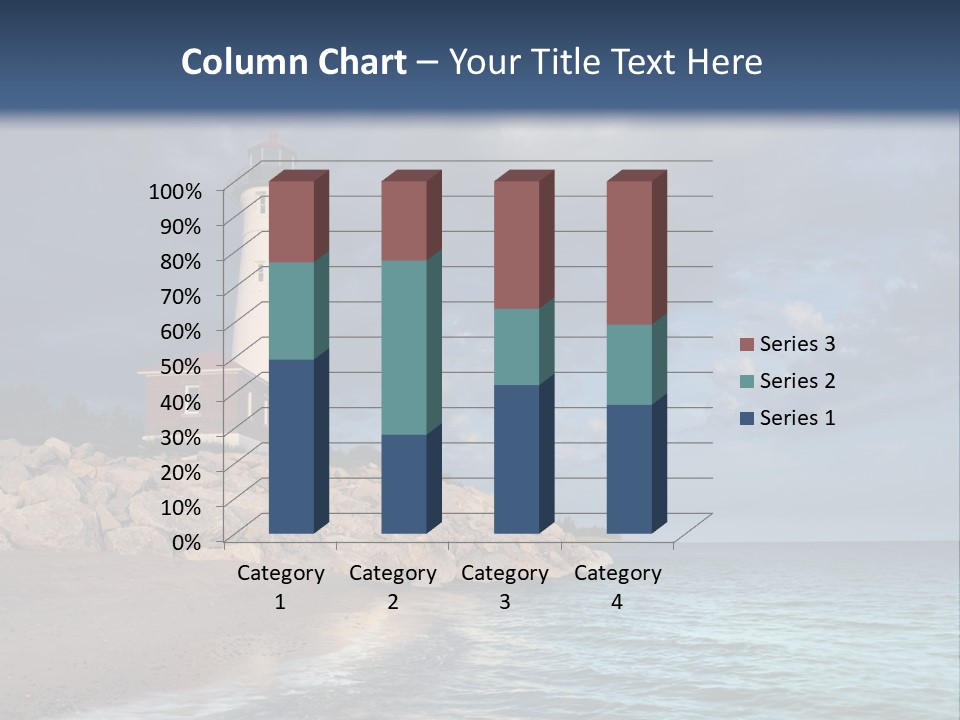 Lighthouse On The Shore PowerPoint Template