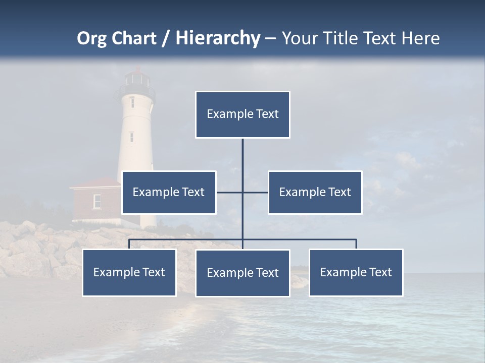 Lighthouse On The Shore PowerPoint Template