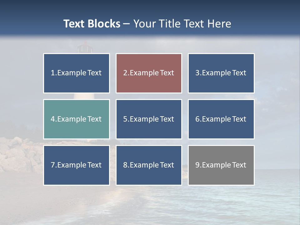 Lighthouse On The Shore PowerPoint Template
