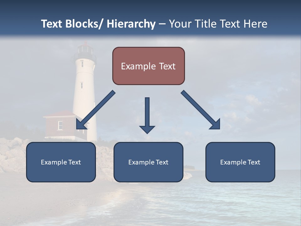 Lighthouse On The Shore PowerPoint Template