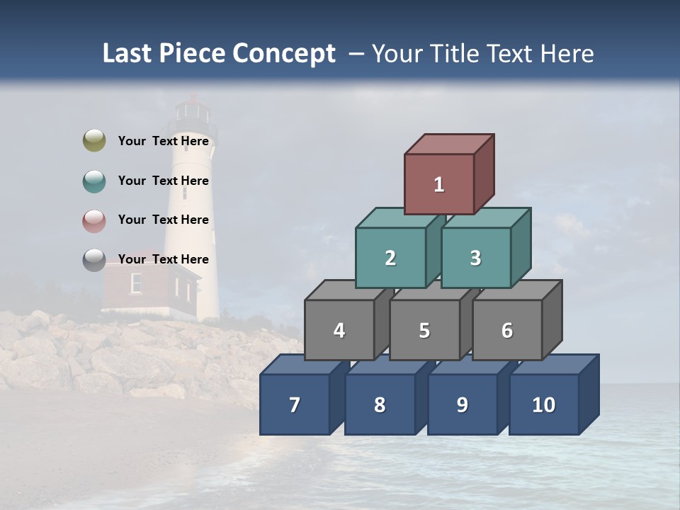 Lighthouse On The Shore PowerPoint Template