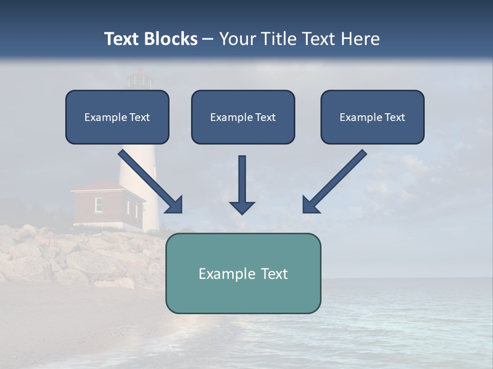 Lighthouse On The Shore PowerPoint Template