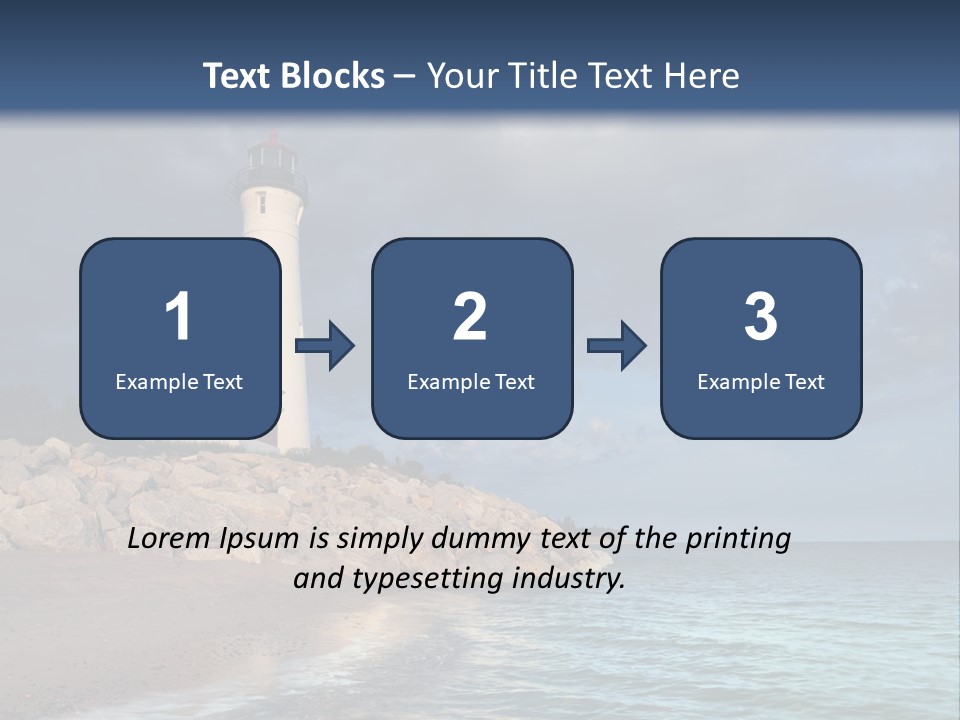 Lighthouse On The Shore PowerPoint Template