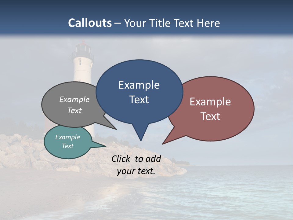 Lighthouse On The Shore PowerPoint Template