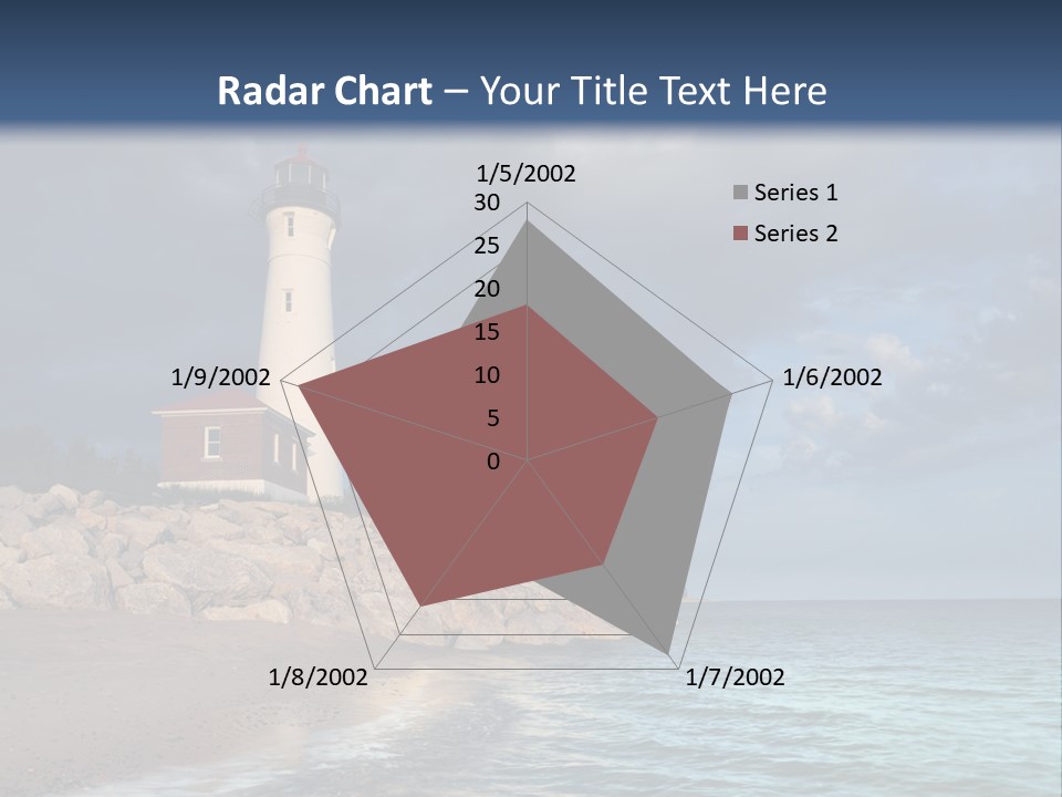 Lighthouse On The Shore PowerPoint Template