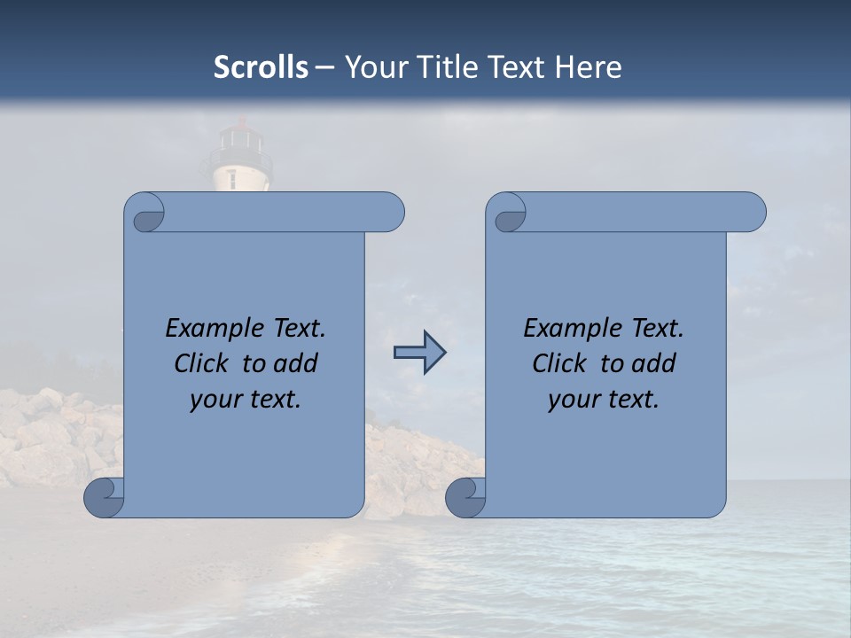 Lighthouse On The Shore PowerPoint Template