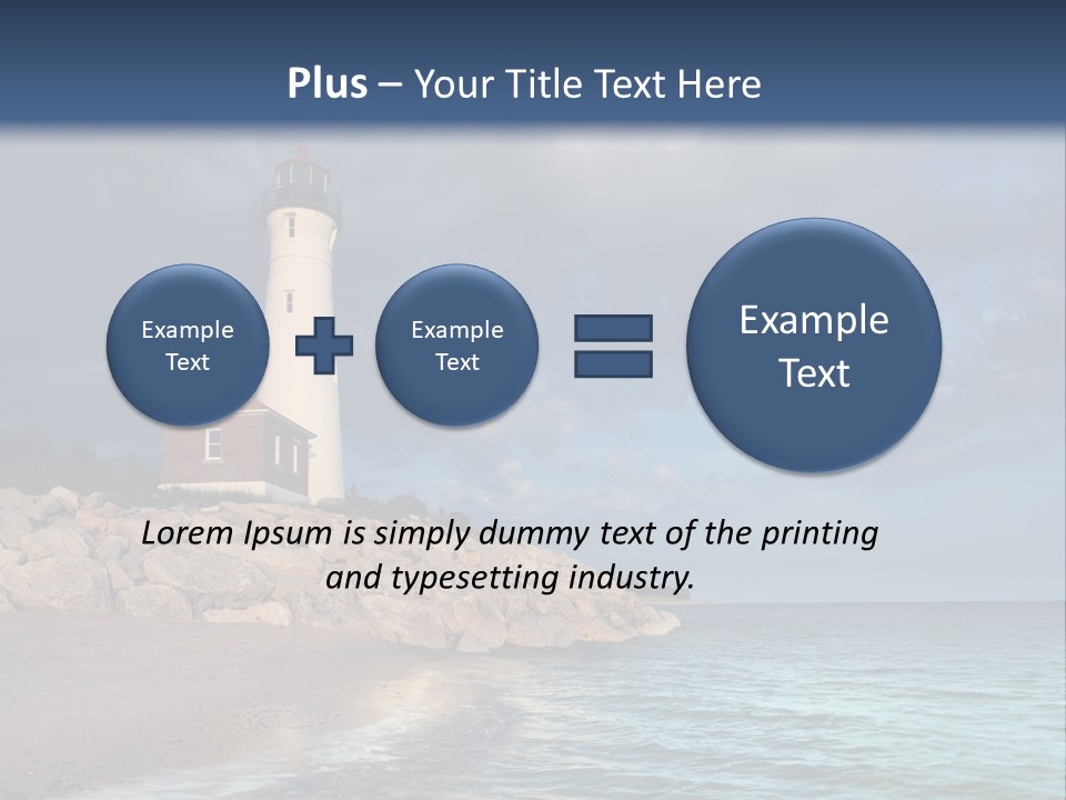 Lighthouse On The Shore PowerPoint Template