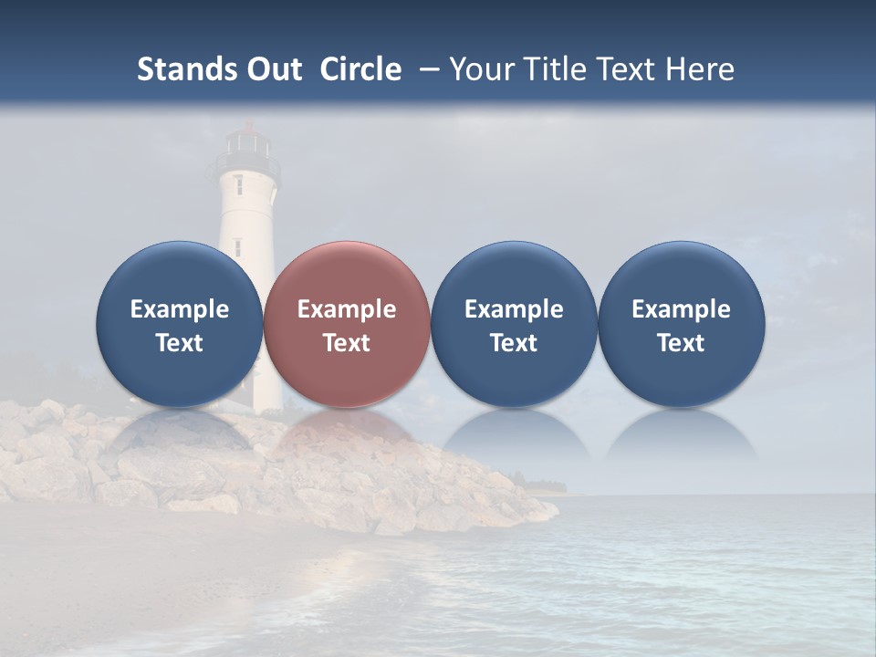 Lighthouse On The Shore PowerPoint Template