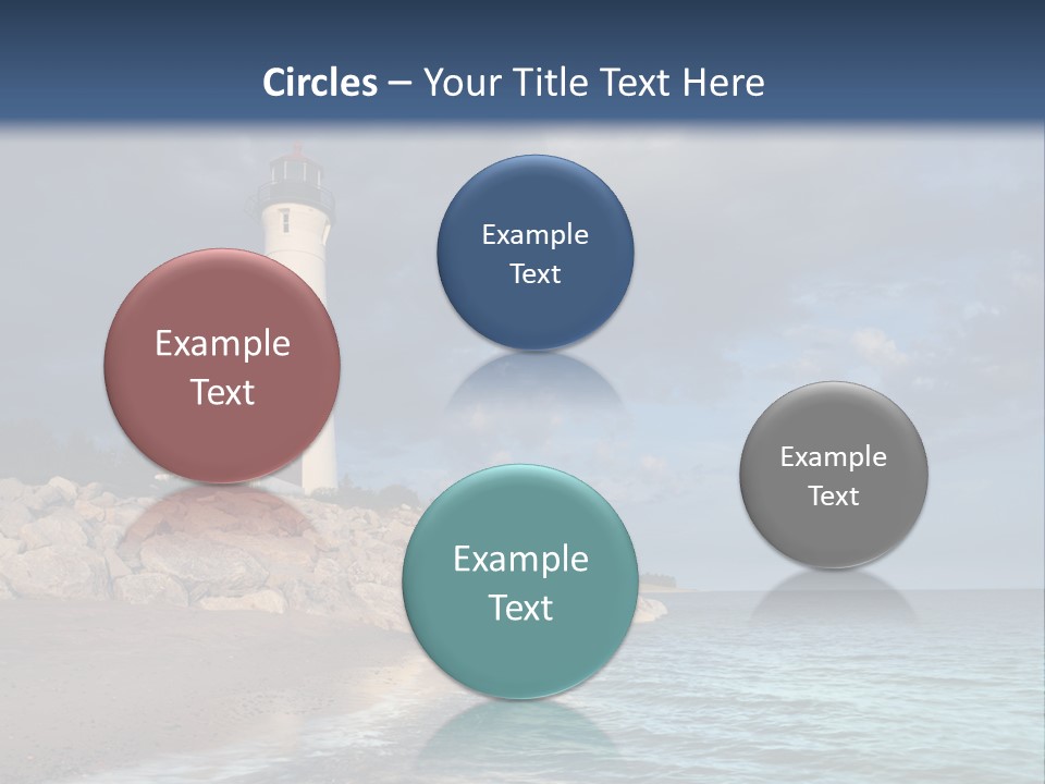 Lighthouse On The Shore PowerPoint Template