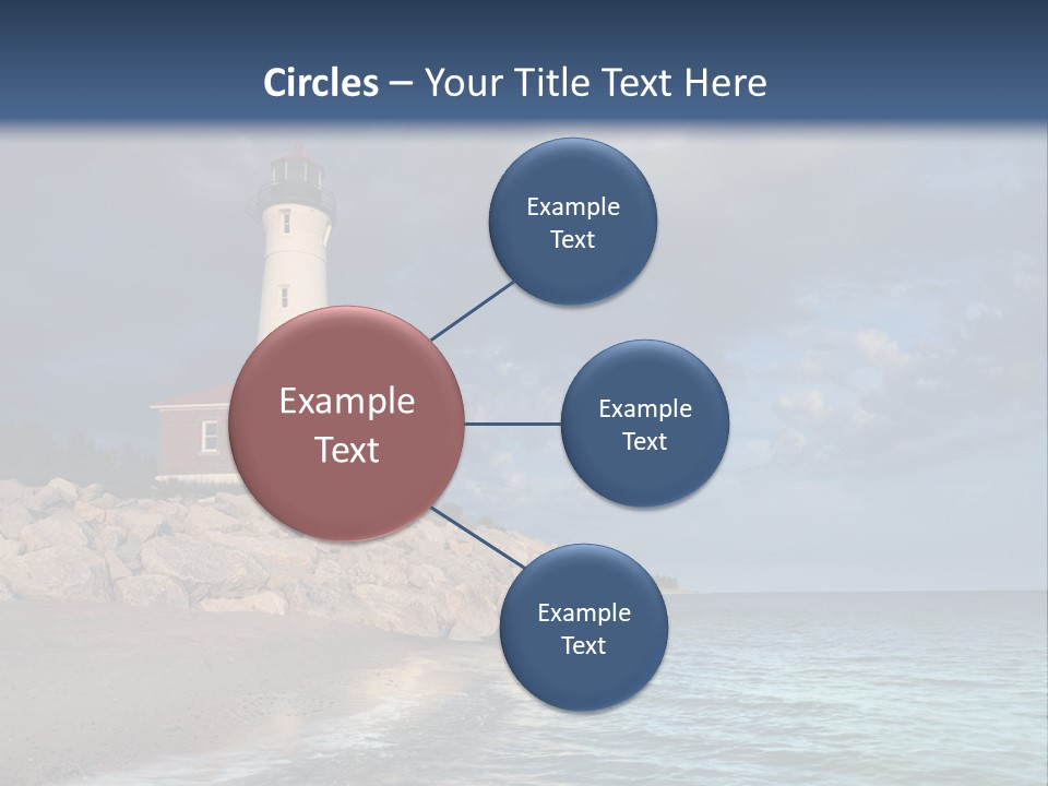 Lighthouse On The Shore PowerPoint Template
