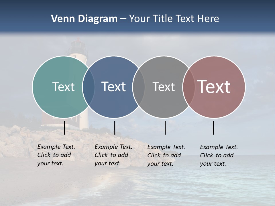 Lighthouse On The Shore PowerPoint Template